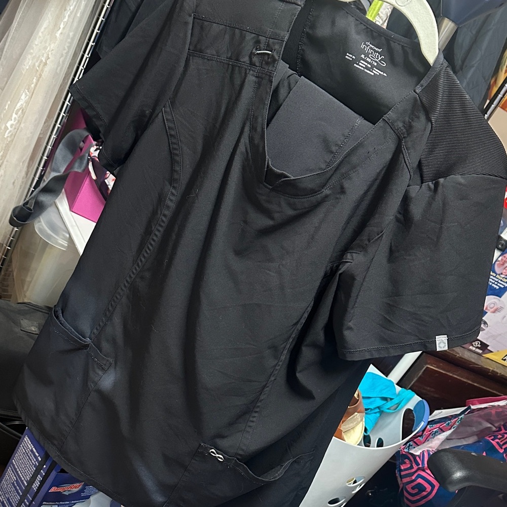 Cherokee Black Scrub Top